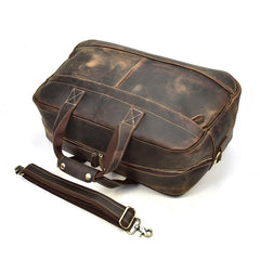 Cool Leather Mens Weekender Bag Travel Bags Duffle Bags Holdall Bag for men