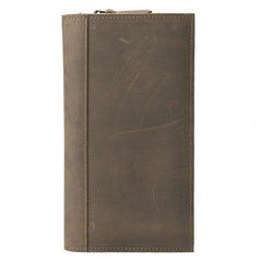 Leather Mens Long Wallet Cool Leather Wallet Long Bifold Wallets for Men