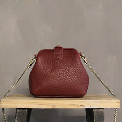 Vintage LEATHER WOMEN Small Doctor Purse Chain SHOULDER BAG Purses FOR WOMEN