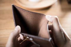 Cool Leather Mens Slim Small Wallets Men billfold Bifold Wallet for Men