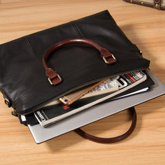 Leather Mens Briefcase Shoulder Bag Handbag Work Bags Business Bag for Men