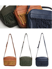 Cute Leather Womens Small Tassels Crossbody Bag Purse Cute Shoulder Bag for Women