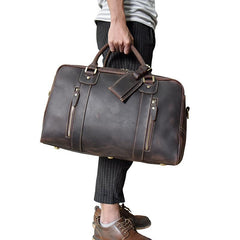 Cool Leather Mens Weekender Bags Travel Bags Duffle Bags Holdall Bags for men