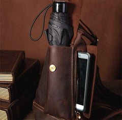 Cool Leather Mens Chest Bag Sling Bags Sling Crossbody Bag Travel Sling Bag for men