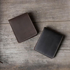 Cool Leather Mens Slim Small Wallet Bifold Men billfold Wallets for Men