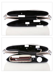 White Leather Women Chain Small Handbag Shoulder Bag For Women