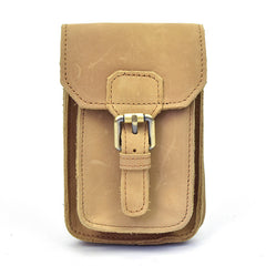 MEN LEATHER Belt Pouch WAIST BAG HIP PACK BELT BAG Cell Phone Holster