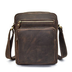 Vintage Leather Men Cool Messenger Bags Shoulder Bag CrossBody Bags For Men