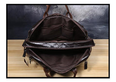 Genuine Leather Mens Cool Messenger Bag Briefcase Backpack Bag Travel Bag for Men