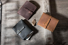 Cool Leather Mens Slim Small Wallets Men billfold Bifold Wallets for Men