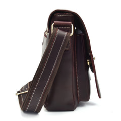 Vintage Leather Messenger Bag Shoulder Bag CrossBody Bag For Men