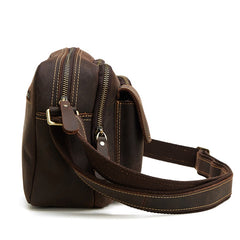 Vintage Cool Leather Mens Messenger Bags Shoulder Bag CrossBody Bags For Men