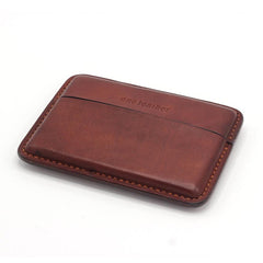 Handmade Brown Leather Slim Mens 10pcs Cigarette Holder Case Cool Custom Cigarette Case for Men