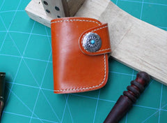 Cool Leather Small Biker Chain Wallet Mens Handmade billfold Chain Wallet Biker Wallet