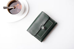 Handmade Leather Mens Cool billfold Wallet Card Holder Small Card Wallets for Men Women