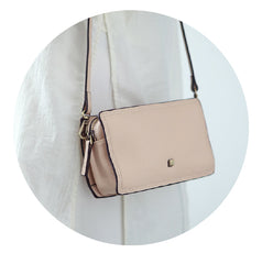 Cute Leather Womens Small Box Crossbody Bag Purse Zipper Shoulder Bag for Women