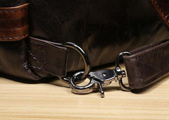 Genuine Leather Mens Cool Messenger Bag Briefcase Backpack Bag Travel Bag for Men