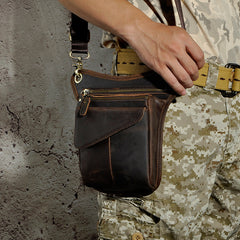 Leather Mens Small Belt Pouch Waist Bag BELT BAG Shoulder Bag For Men