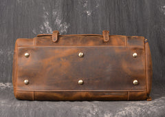 Men Leather Brown Weekender Bag Vintage Travel Bag Duffle Bags Overnight Bag Holdall Bag for men