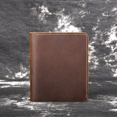 Handmade Genuine Leather Brown Mens Wallet Cool billfold Slim Bifold Wallet for Mens