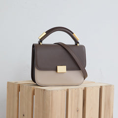 Stylish Leather Womens Small Handbag Work Purse Shoulder Bag for Women