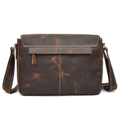 Leather Men Vintage Coffee Messenger Bag Shoulder Bag for Men