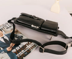 Leather Mens FANNY PACK MENS WAIST BAG HIP PACK BELT BAG FOR MEN