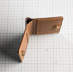 Handmade Leather Mens Cool Slim Leather Wallet Men Small Wallets Bifold for Men