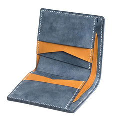Cool Leather Mens billfold Leather Wallets Men Small Bifold Wallets for Men