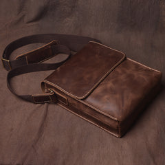 Cool leather mens messenger bag vintage Side Bag shoulder bag for men
