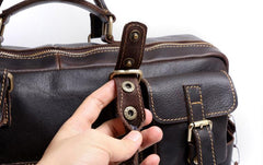 Genuine Leather Mens Cool Weekender Bag Travel Bag Duffle Bags Briefcase Messenger Bag for men