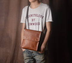 Cool leather mens messenger bag vintage Side Bag shoulder bag for men
