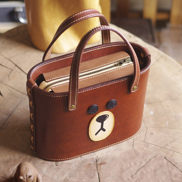 Cute Bear LEATHER WOMEN Bucket Bag Handbag SHOULDER Shopper BAG Purse FOR WOMEN