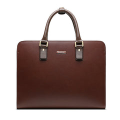 Cool Leather mens Briefcase laptop Briefcase Work Shoulder Bag Business Bag for Men