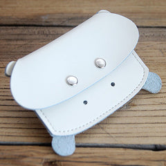 Cute LEATHER Womens Small Hippo Change Wallet Leather Card Wallet FOR Women