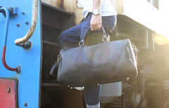 Genuine Leather Mens Cool Weekender Bag Travel Bag Duffle Bags Overnight Bag Holdall Bag for men