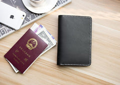 Handmade Leather Mens Travel Wallet Passport Leather Wallet billfold Slim Wallets for Men