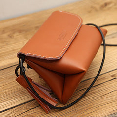 Cute LEATHER WOMEN Triangular SHOULDER BAG Stylish Crossbody Purse FOR WOMEN