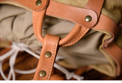 Leather Canvas Women Bucket Bag Shopper Bag Shoulder Bag For Women
