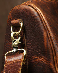 Vintage Cool Leather Mens Weekender Bag Overnight Bag Duffle Bag