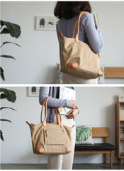 Stylish LEATHER Canvas WOMEN Handbag Work SHOULDER BAG Purse FOR WOMEN