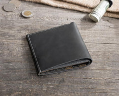 Cool Leather Mens Small Slim Wallet billfold Wallets Bifold for Men
