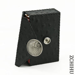 Cool Handmade Leather Mens Black Indian Cigarette Holder Case for Men