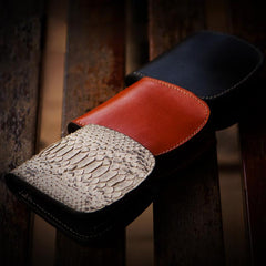 Handmade Leather Bifold Mens Small Wallet Cool Slim Wallet billfold Wallet for Men