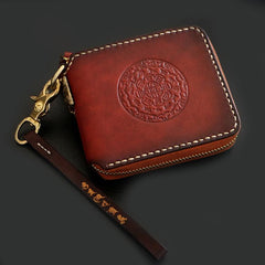 Handmade Leather Mens Biker Chain Wallet Cool Leather Wallets Small Chain Wallets for Men
