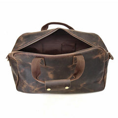 Cool Leather Mens Weekender Bag Travel Bags Duffle Bags Holdall Bag for men