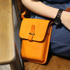 Handmade Leather vintage women phone purse leather shoulder bag crossbody bag - EverHandmade