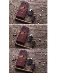Handmade Wooden Leather Mens 7pcs Cigarette Case Cool Custom Cigarette Holder for Men