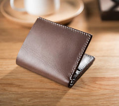 Cool Leather Mens Slim Small Wallets Men billfold Bifold Wallet for Men