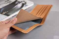 Handmade Cool Leather Mens billfold Leather Wallet Men Small Wallets Bifold for Men